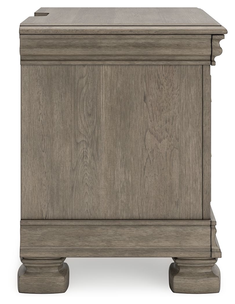 Lexorne - Three Drawer Night Stand - Gray