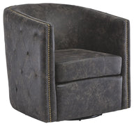 Brentlow - Swivel Accent Chair Black by Signature Design by Ashley® | Bel Furniture