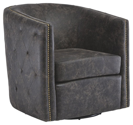 Brentlow - Swivel Accent Chair Black by Signature Design by Ashley® | Bel Furniture