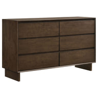 Glenwood - 6-Drawer Dresser Cabinet Dark Brown Dressers by Coaster Fine Furniture | Bel Furniture