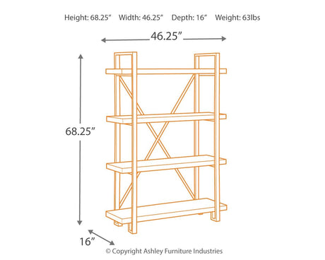 Forestmin - Brown / Black - Bookcase by Signature Design by Ashley® | Bel Furniture