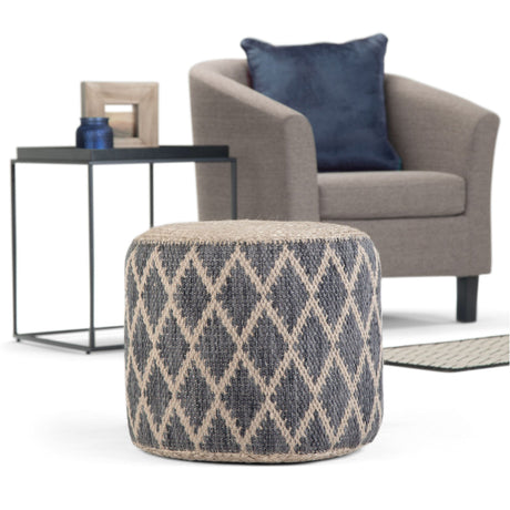 Edgeley - Handcrafted Round Pouf - view 9