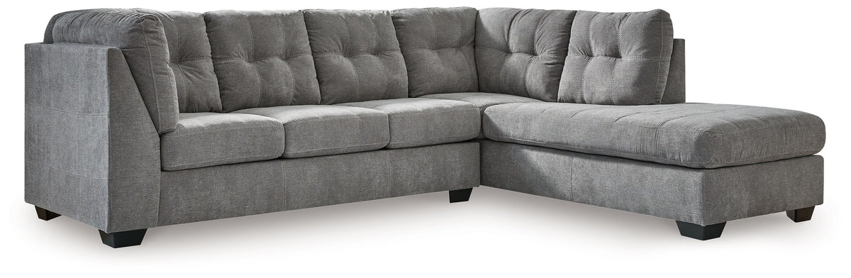 Marleton - Sectional Gray 2-Piece Sectional With Right Arm Facing Corner Chaise by Signature Design by Ashley® | Bel Furniture