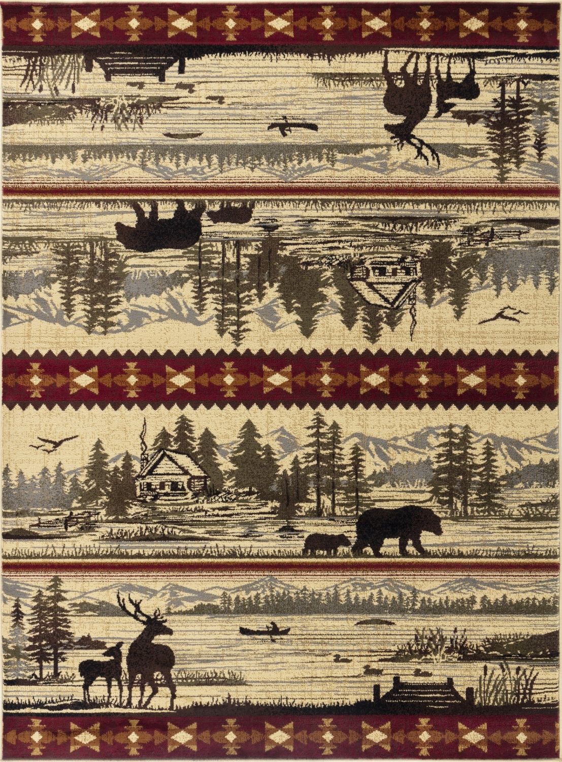Nature's Nest - GC_CBL3005 Lodge Area Rug Beige by Icona Home Decor | Bel Furniture