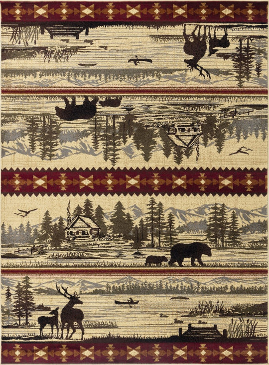 Nature's Nest - GC_CBL3005 Lodge Area Rug Beige by Icona Home Decor | Bel Furniture