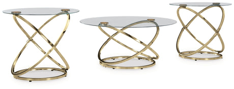 Crimonti - Champagne - Occasional Table Set (Set of 3) by Signature Design by Ashley® | Bel Furniture