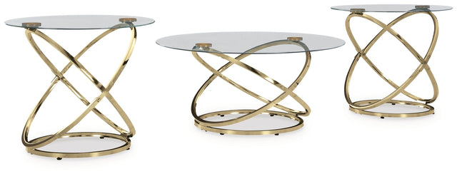 Crimonti - Champagne - Occasional Table Set (Set of 3) by Signature Design by Ashley® | Bel Furniture