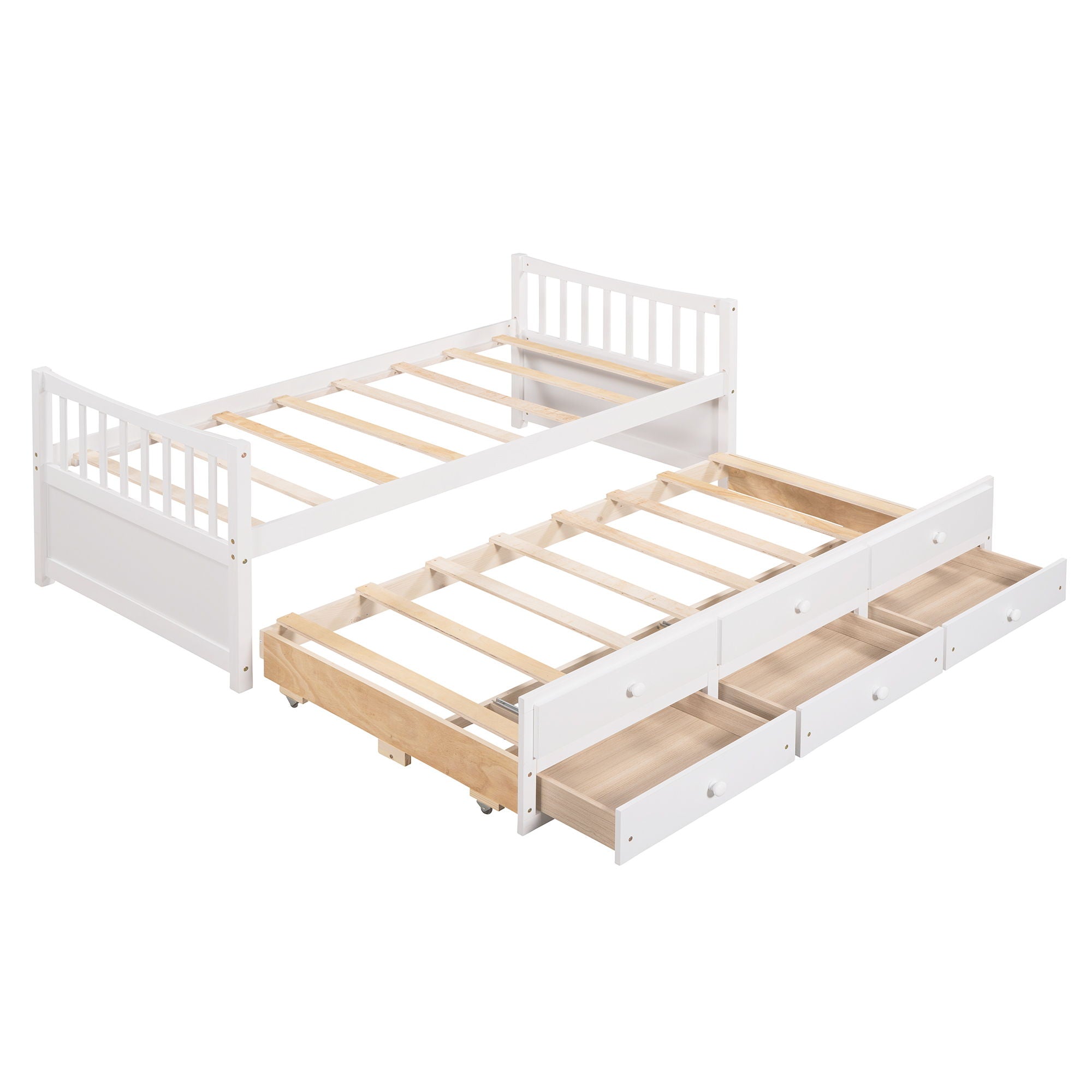 Twin Size Daybed With Trundle And Drawers