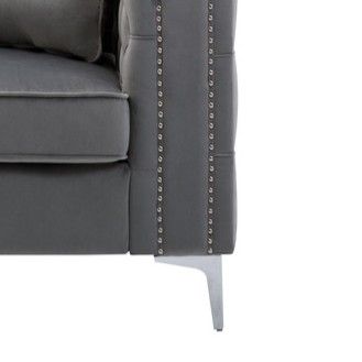 Lorreto - Velvet Loveseat by Lilola Home | Bel Furniture