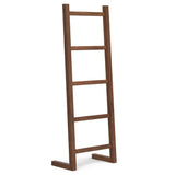 Bray - Bath Towel And Blanket Ladder Shelf - Natural Walnut by Simpli-Home | Bel Furniture