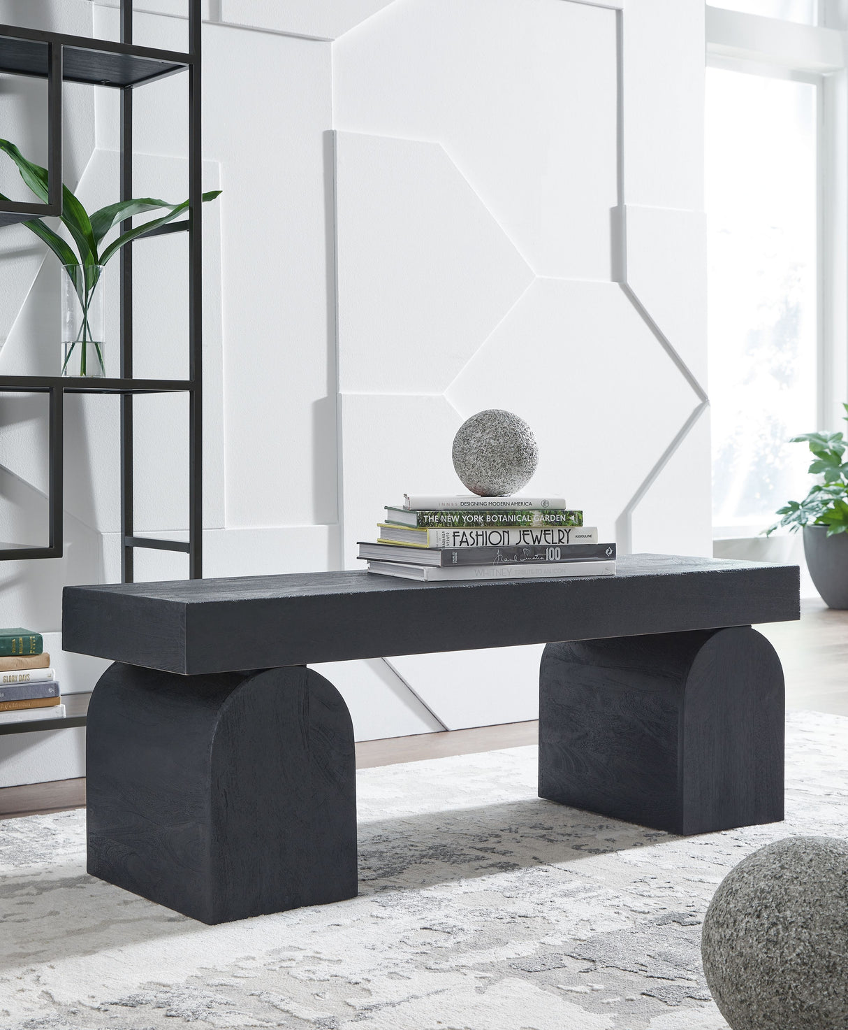 HoLGrove - Black - Accent Bench by Signature Design by Ashley® | Bel Furniture