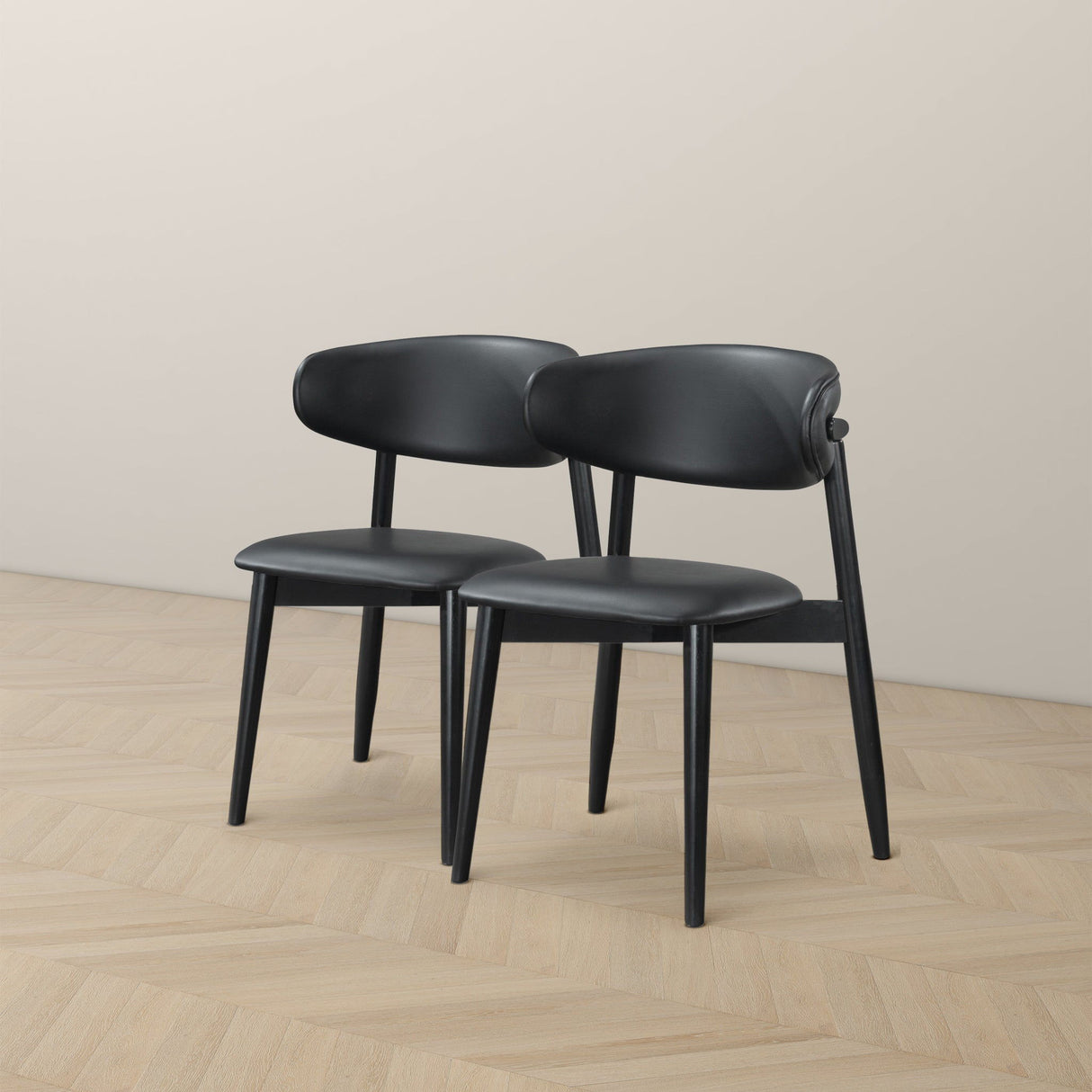 Korb - Dining Chair (Set of 2) - Black by Ashcroft Furniture | Bel Furniture