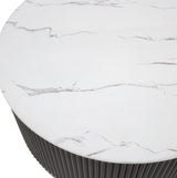 Kara - Coffee Table With Casters - Black / White by Crown Mark | Bel Furniture
