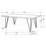 Neve - Live Edge Dining Table - Gray Sheesham by CoasterEssence | Bel Furniture