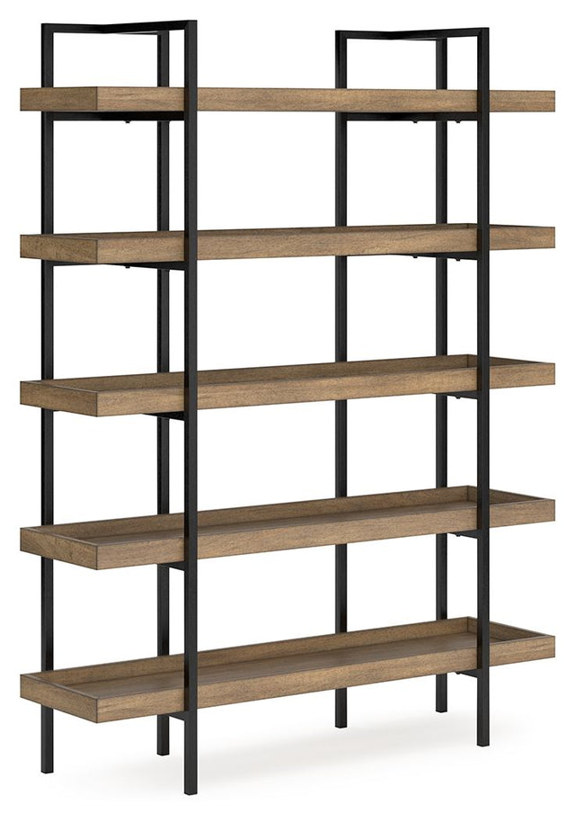 Montia - Light Brown - Bookcase by Signature Design by Ashley® | Bel Furniture