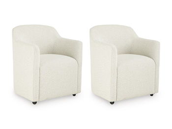 Radkin Dining Upholstered Arm Chair (Set of 2) Off White