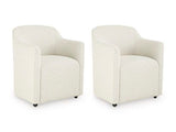 Radkin - Dining Upholstered Arm Chair (Set of 2) - Off White