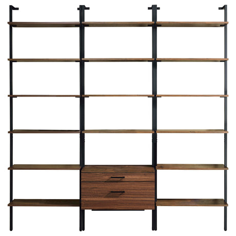 Owens - 3 Piece Wall Mounted Bookshelf Set - Walnut by Coaster Fine Furniture | Bel Furniture