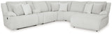 Top Tier - Reclining Sectional Gray 6 Pc. Right Arm Facing Chaise Reclining Sectional by Signature Design by Ashley® | Bel Furniture