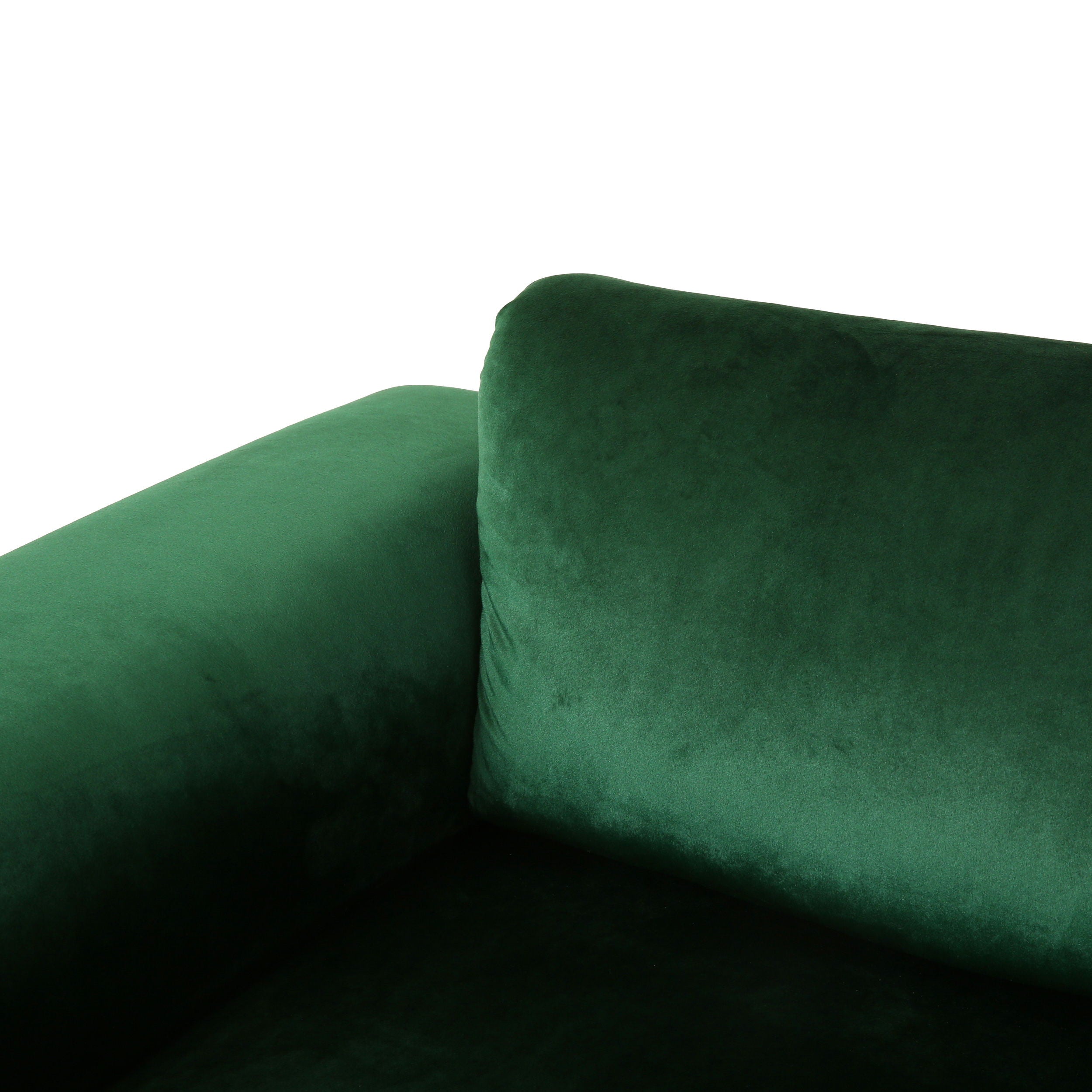 Comfy 4 Seat Sofa With Metal Legs, Modern For Living Room And Study - Emerald