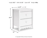 Hallityn - White - Two Drawer Night Stand by Signature Design by Ashley® | Bel Furniture