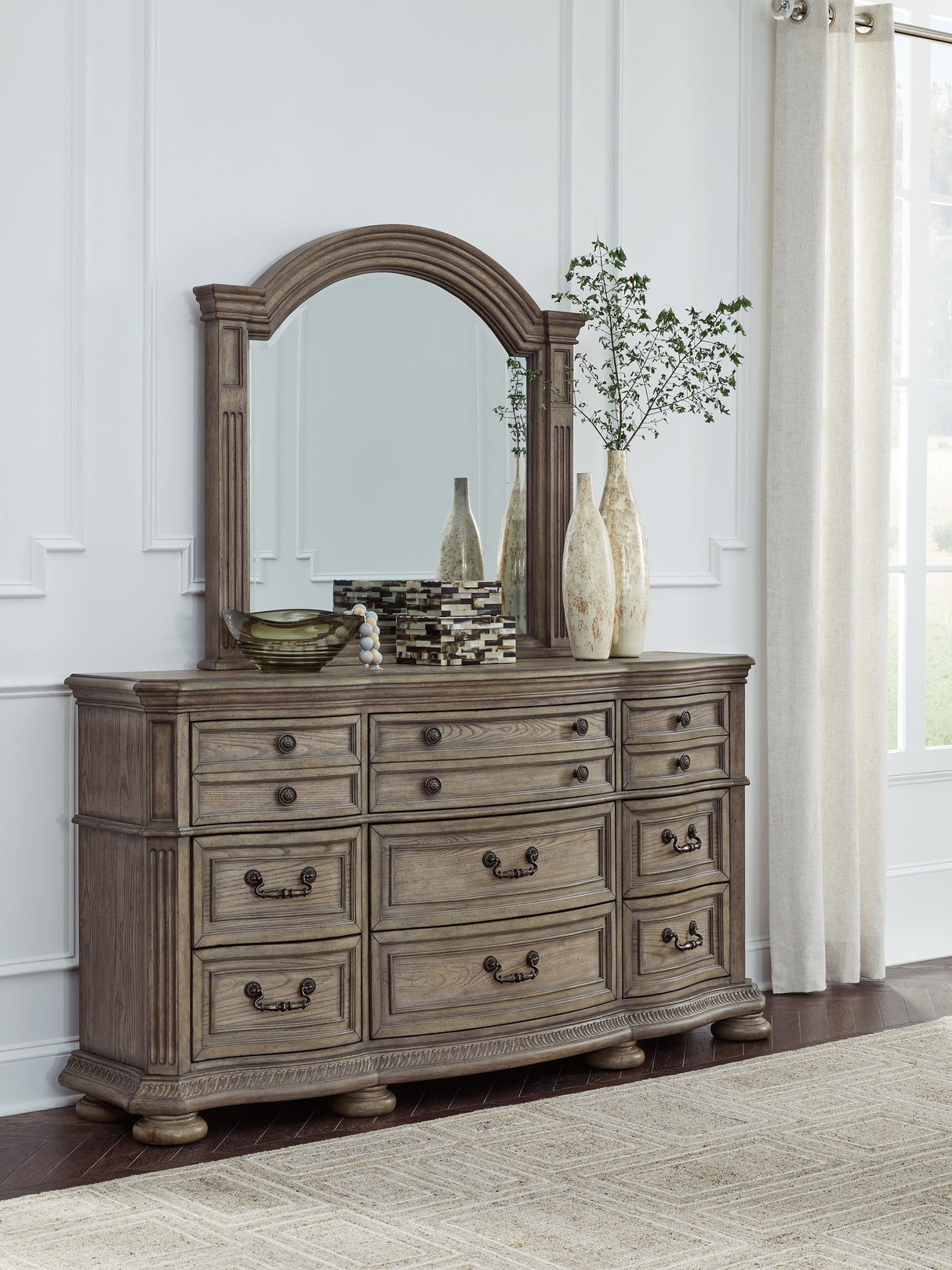 Ardenfield - Light Brown - Dresser And Mirror by Signature Design by Ashley® | Bel Furniture
