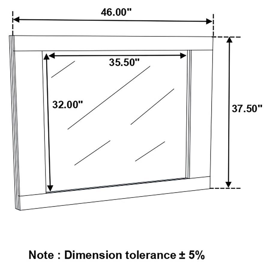 Felicity - Dresser Mirror - White High Gloss by CoasterEssence | Bel Furniture