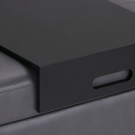 Oregon - Contemporary Storage Ottoman Bench With Tray - view 37
