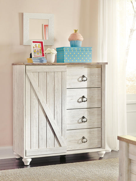 Willowton - Dressing Chest - Whitewash - view 4