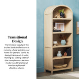 Modern 5 Shelf Open Arched Bookshelf by Walker Edison | Bel Furniture
