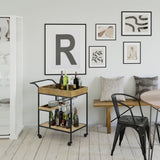 Barnes - Bar Cart - Natural by Simpli-Home | Bel Furniture