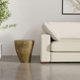 Cavan - Cast Aluminum Side Table - Antique Brass by Simpli-Home | Bel Furniture