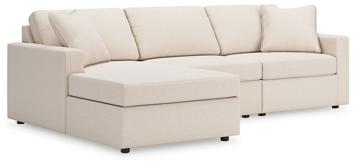 Modmax - Oyster - Sectional White 3 Pc. Sectional With Laf Corner Chaise by Signature Design by Ashley® | Bel Furniture