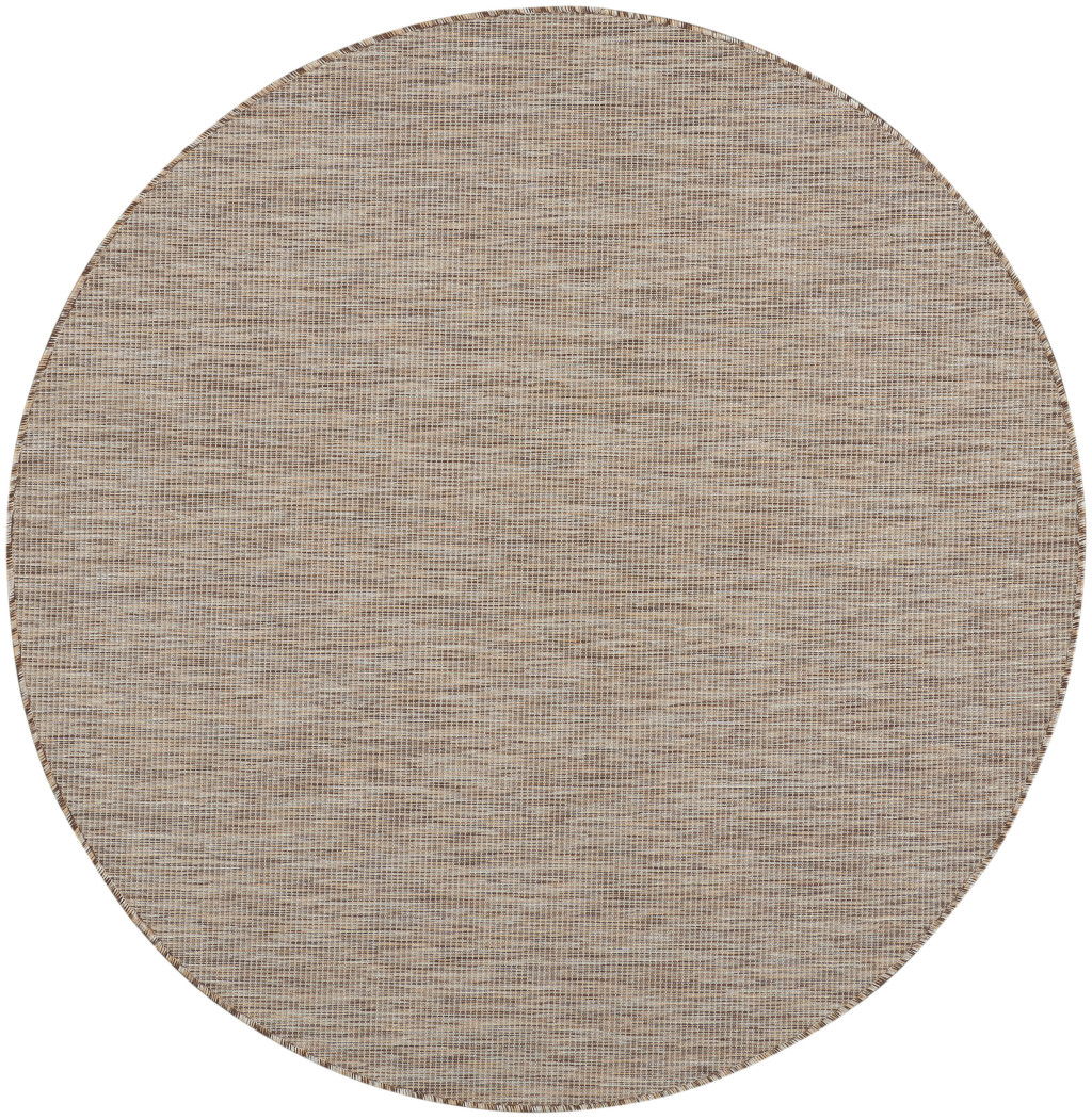 6' Round Power Loom Area Rug - Beige