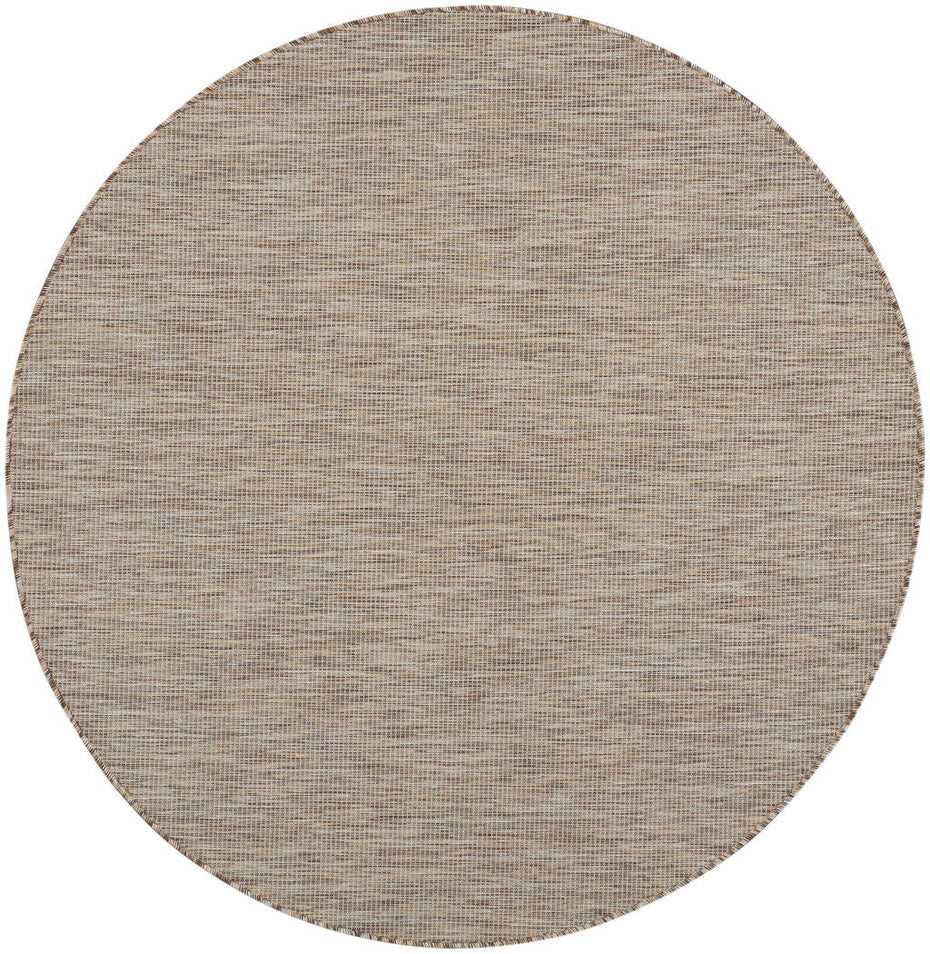 6' Round Power Loom Area Rug - Beige