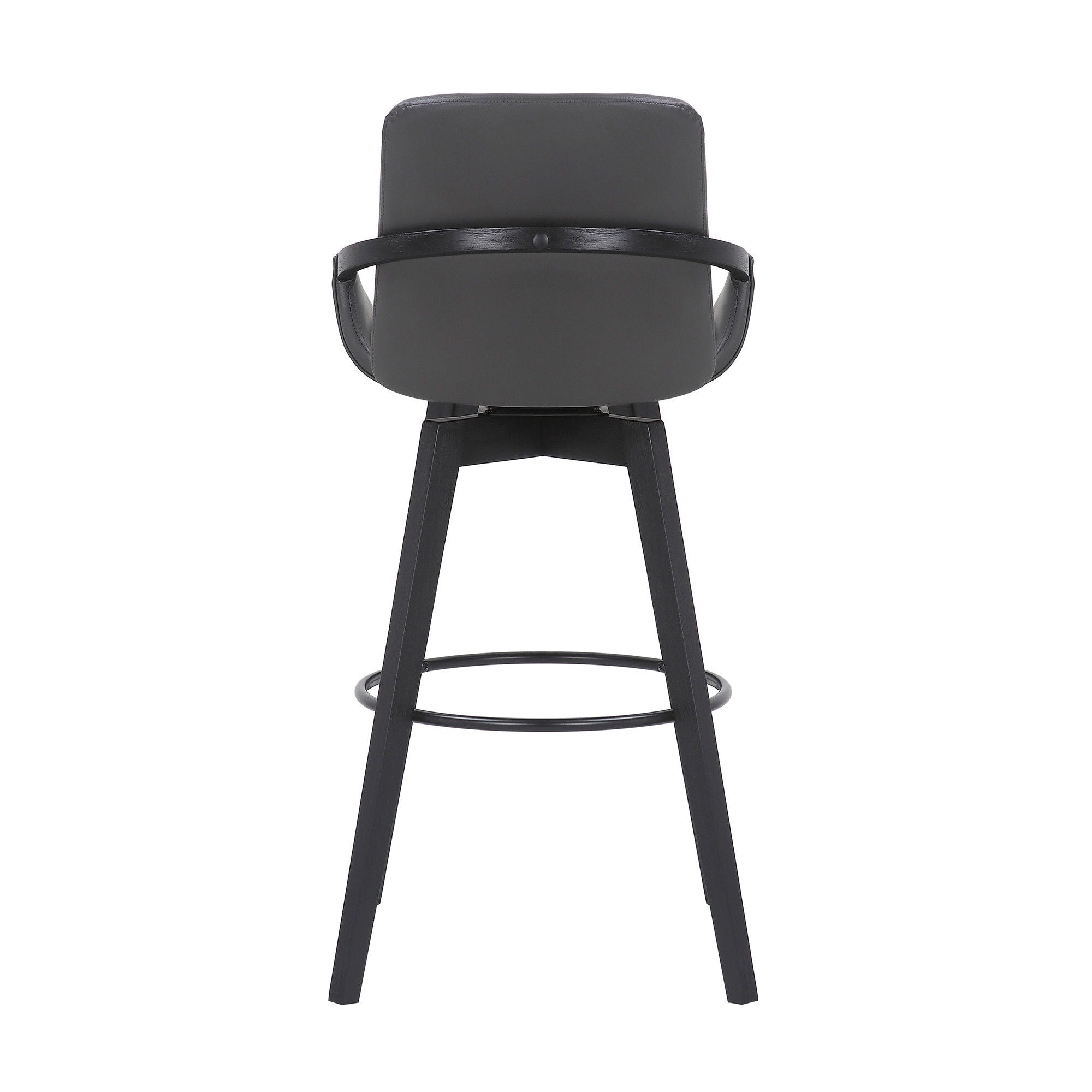 42" Swivel, Bar Height Bar Chair - Gray / Black