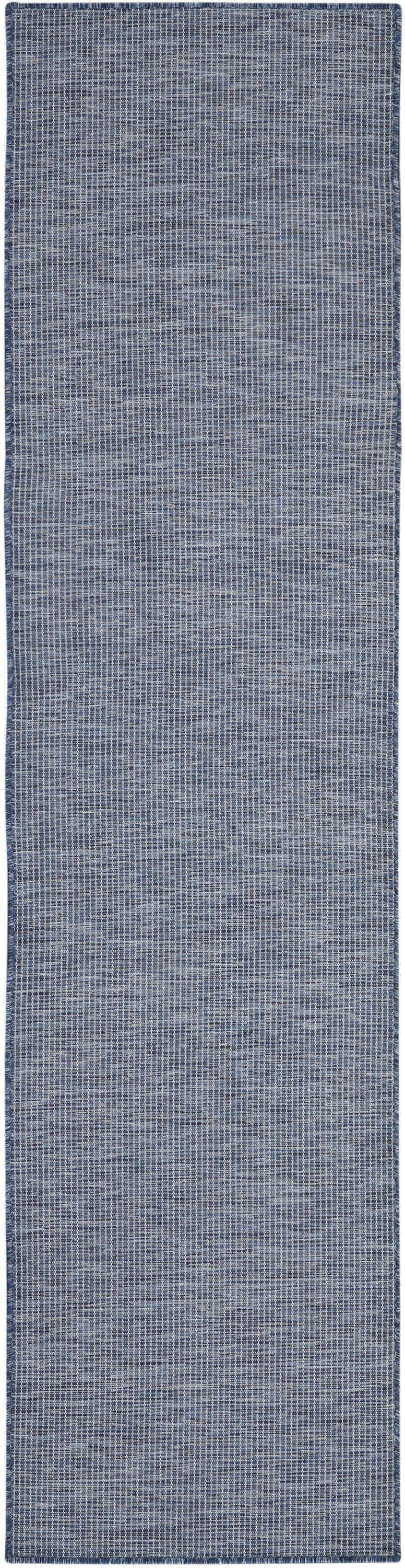 8' Power Loom Runner Rug - Navy Blue