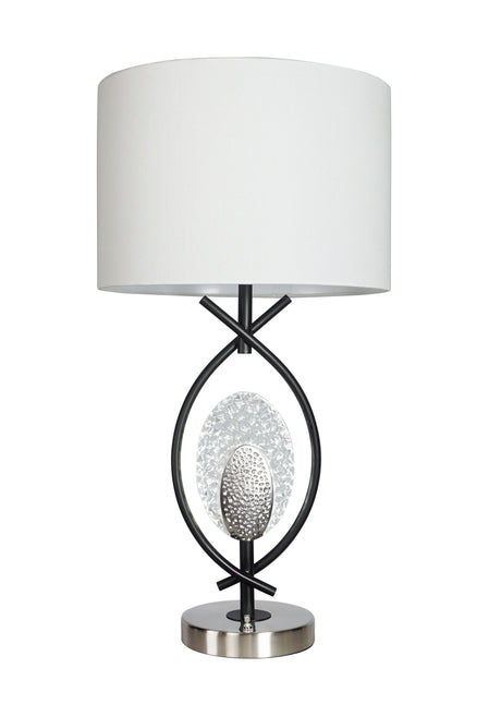Table Lamp - Black and White by Crown Mark | Bel Furniture
