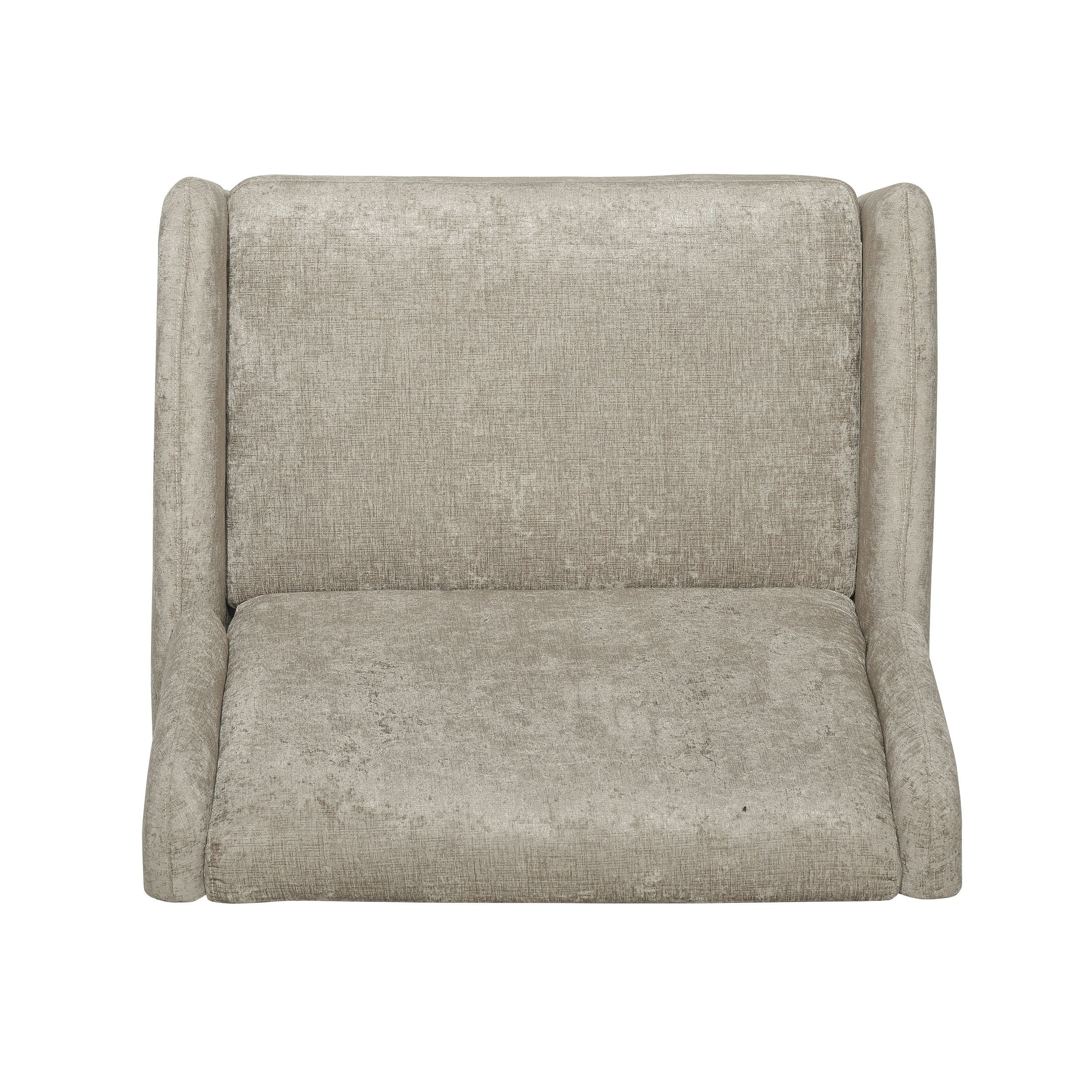 Oversized Textured Fabric Pushback Recliner