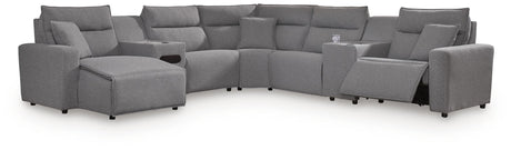 Modmax II - Reclining Sectional - Salt And Pepper - view 24