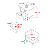 Modern 1 Drawer Nightstand With Open Cubby by Walker Edison | Bel Furniture