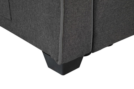 William - Modern Fabric Sleeper Sofa With 2 USB Charging Ports And 4 Accent Pillows - Gray by Lilola Home | Bel Furniture