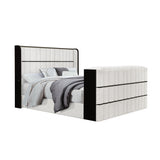 Isaiah - Bed With TV Lift-LED Speakers And Fireplace