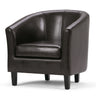 Austin - Transitional Tub Chair Dark Brown by Simpli-Home | Bel Furniture