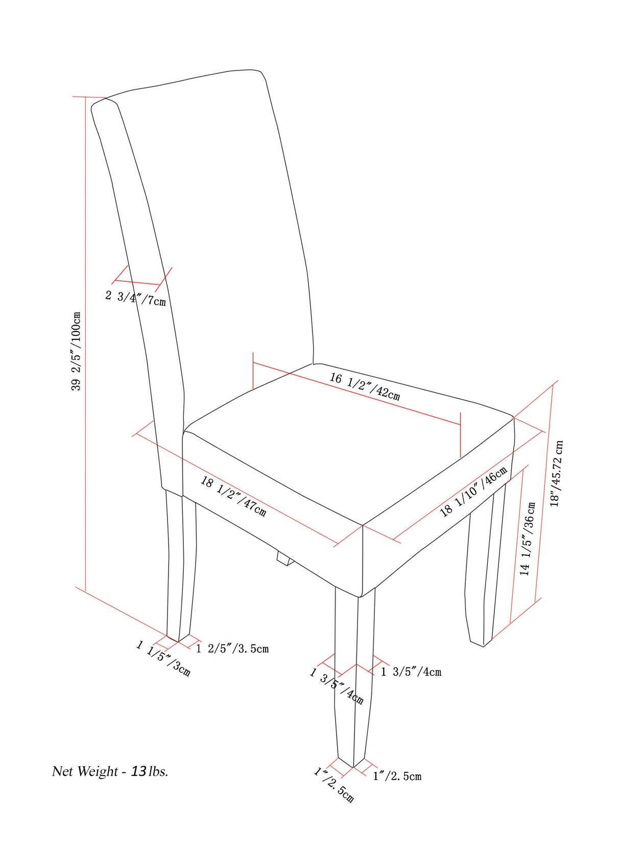 Acadian - Upholstered Parson Dining Chair (Set of 2) by Simpli-Home | Bel Furniture