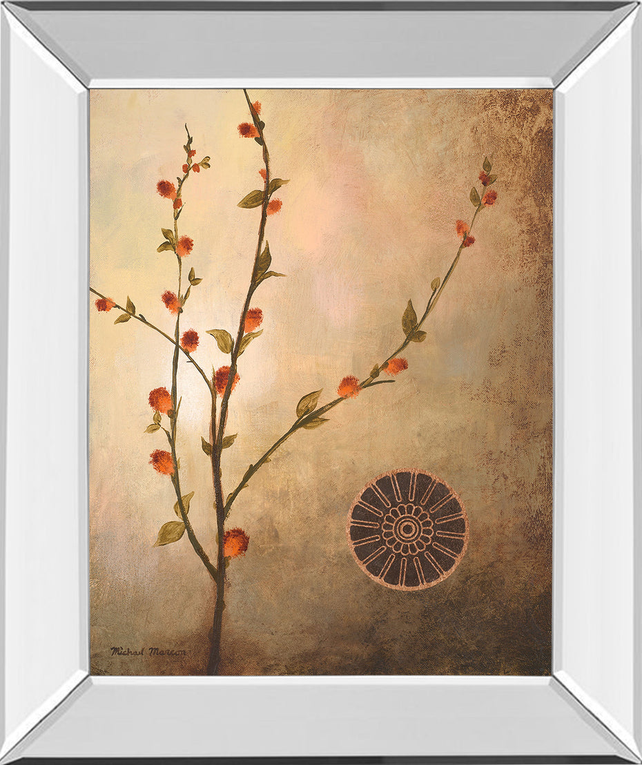 Fall Stem In The Warmth By Michael Marcon Mirror Framed Print Wall Art - Beige