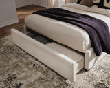 Brizmore - Queen Upholstered Storage Bed - Beige