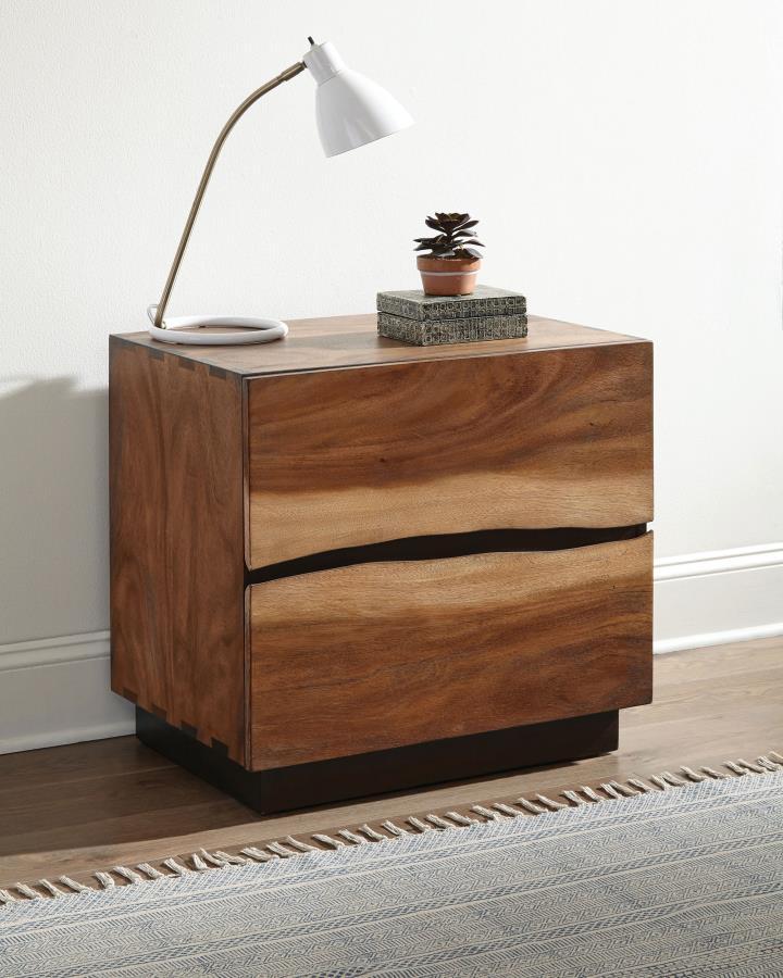 Winslow - 2-Drawer Nightstand - Smokey Walnut by CoasterElevations | Bel Furniture