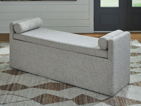 Galliden - Large Upholstered Dining Room Bench - Beige - view 6