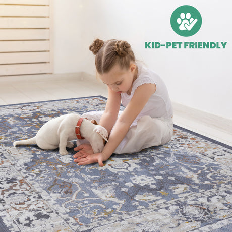Payas - 6' X 9' Traditional Area Rug - Blue - view 5